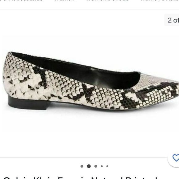 Calvin Klein Emerin Snake Print Flat - Picture 2 of 11